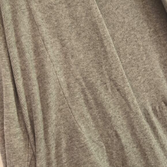 Long women's gray open-front cardigan sweater size large - Picture 2 of 5